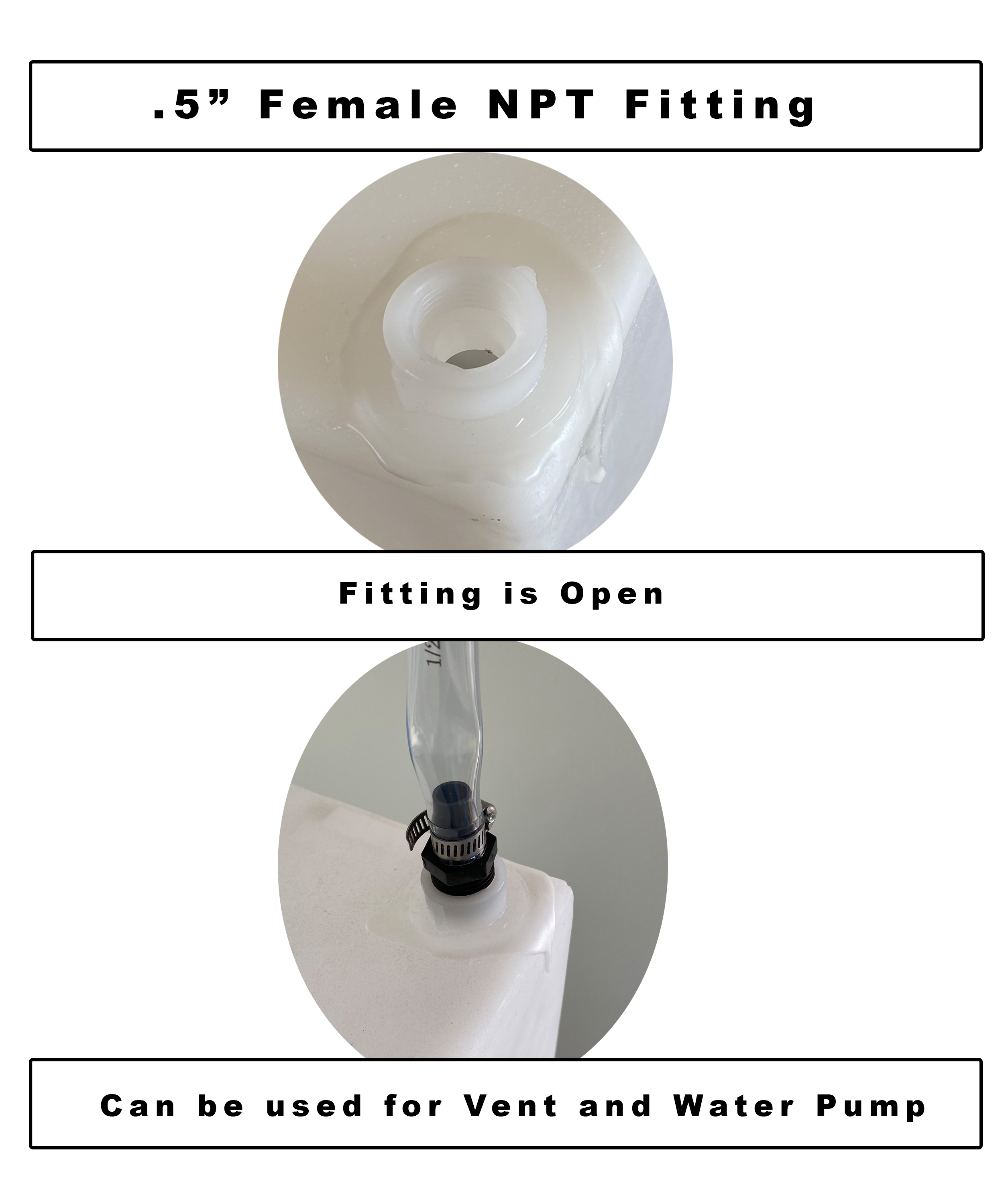 13 Gallon RV Concession Fresh and Gray Water Tank Class A Customs T